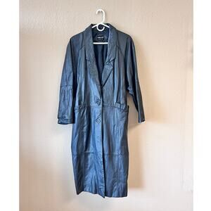 Vintage 1990's Pelle leather trench coat size L